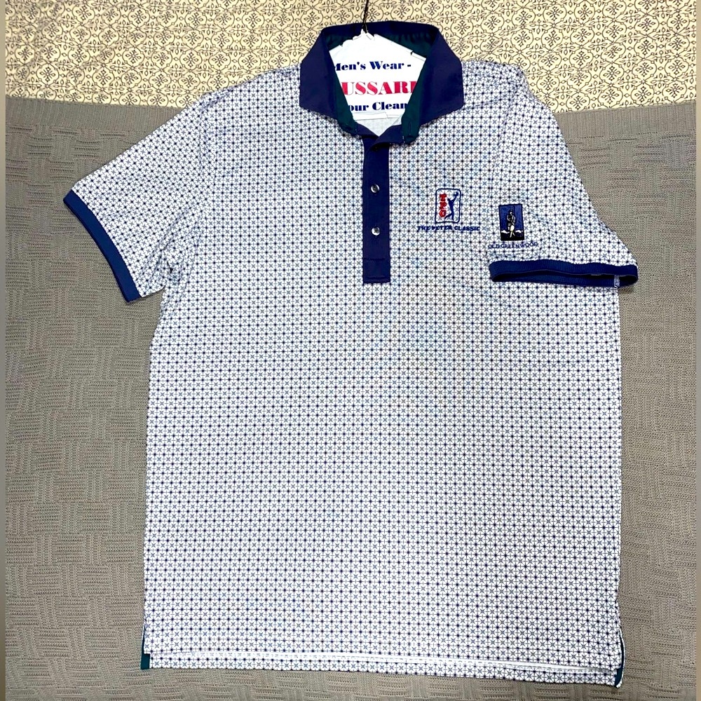 Greyson Men’s Performance Golf Polo-Rare TPC Peter Classic-Sz: Large-Geometric
